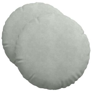 vidaXL Възглавници за седалки 2 pcs Светлосиво &Oslash; 40 x 13 см Кадифе