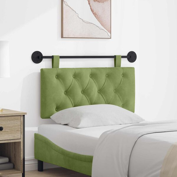 vidaXL Висяща табла Светло зелено 90 x 55 x 7 см Кадифе