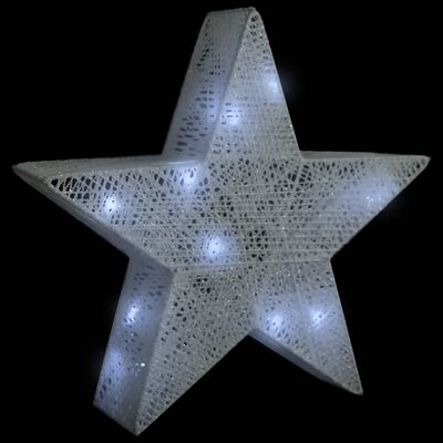vidaXL Коледна украса звезди 3 бр бели мрежа LED за открито/закрито