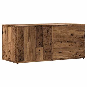 vidaXL ТВ шкаф Старо дърво 80x34x35,5 cm Инженерна дървесина
