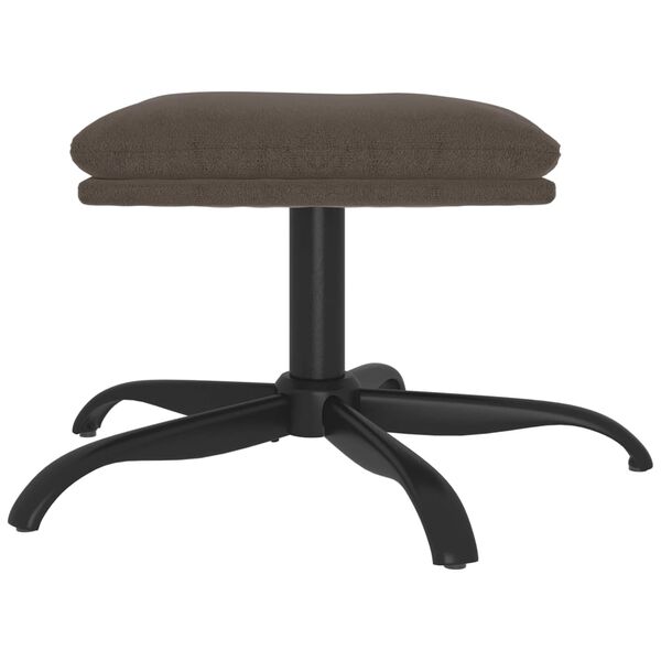 vidaXL Табуретка, тъмносива, 60x60x36 см, плат микрофибър