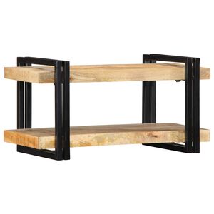 vidaXL Стенен рафт 70x33x35 cm Масивна груба дървесина Манго
