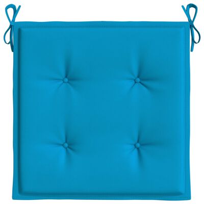 vidaXL Възглавници за столове 6 бр сини 40x40x3 см Оксфорд плат