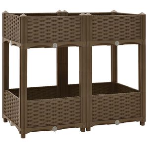 vidaXL Повдигната леха, 80x40x71 см, полипропилен