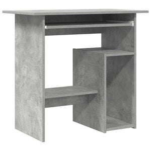 vidaXL Бюро, бетонно сиво, 80x45x74 см, инженерно дърво