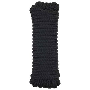 vidaXL Въже за лодка 10 mm 6 m Черно Полиестер