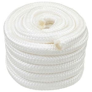 vidaXL Въже за лодка 3 mm 5 m Бяло