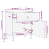 vidaXL Нощно шкафче 50x33x60 см мангово дърво масив