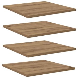 vidaXL Етажерка Борд 4 pcs Кафяво 40 x 40 x 1,5 cm Инженерно дърво