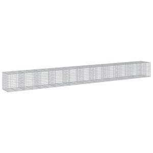 vidaXL Габионна кошница с капак, 1050x100x100 см, поцинковано желязо