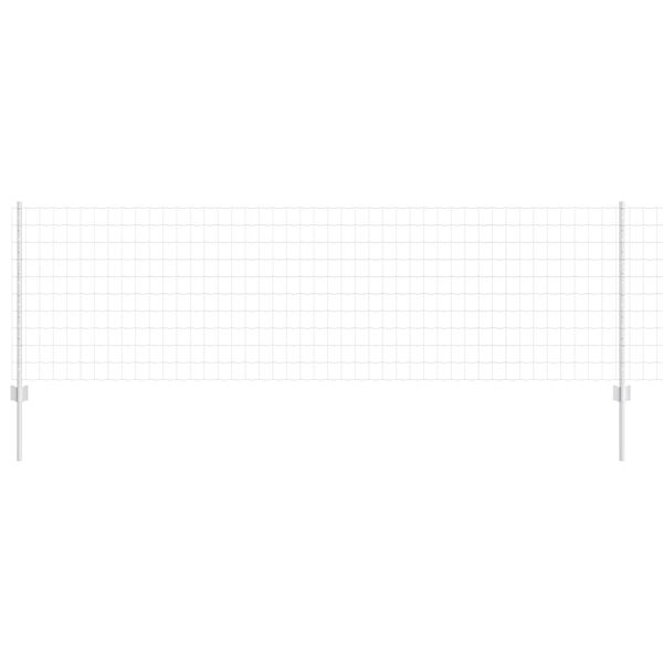 vidaXL Ограда с пост Сребрист 0,8 x 10 m Стомана