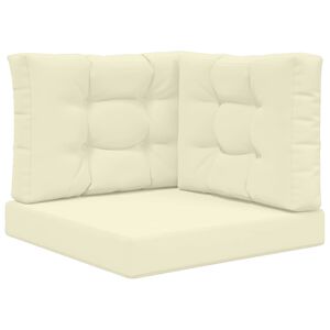 vidaXL Възглавница за диван на открито 3 pcs Крем Полиестер