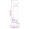 vidaXL Стенен закачалка за палта Бетонно сиво 20 x 1.5 x 100 см