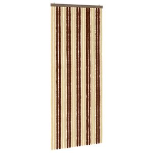 vidaXL Мрежа против насекоми Шенил Кафяв и бежов 90 x 220 cm 100% ПП
