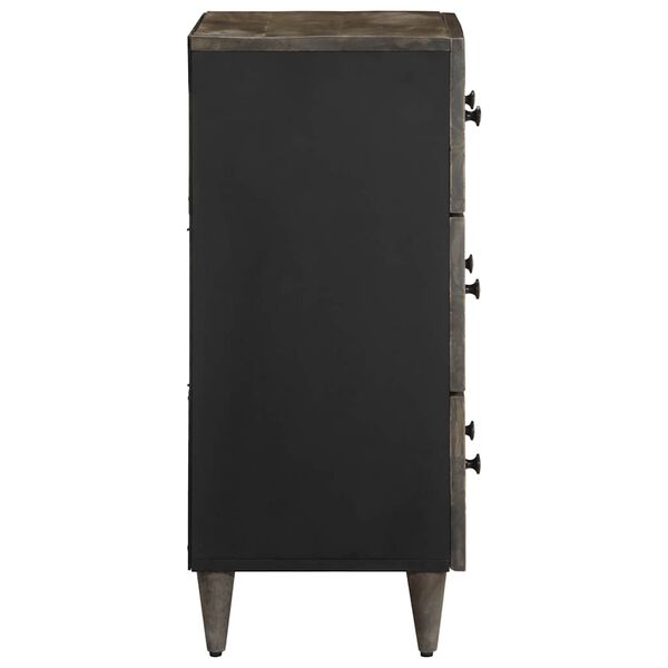 vidaXL Шкаф Светло сив 60x33,5x75 cm Масивна дървесина Манго