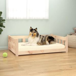 vidaXL Кучешко легло, 95,5x65,5x28 см, борова дървесина масив