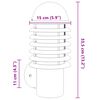 vidaXL Външно стенно осветително тяло, черно, неръждаема стомана