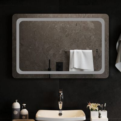 vidaXL LED огледало за баня, 90x60 см