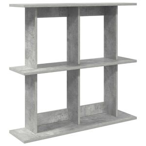 vidaXL Стенен рафт Монтиране на стена Бетонно сиво 80 x 20 x 75 см