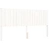 vidaXL Рамка за легло с табла бяла Super King Size дърво масив