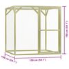 vidaXL Клетка за пилета, 1,5x1,5x1,5 м, импрегниран бор