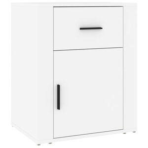 vidaXL Нощно шкафче, бяло, 50x36x60 см, инженерно дърво