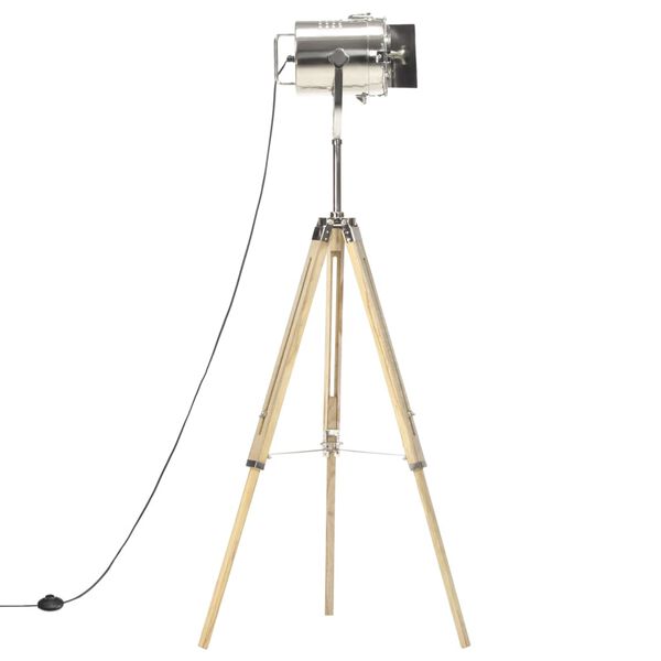 vidaXL Подова лампа тринога, масивно мангово дърво, 140 см