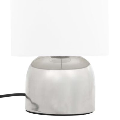 vidaXL Настолни лампи, 2 бр, сензорен бутон, бели, E14