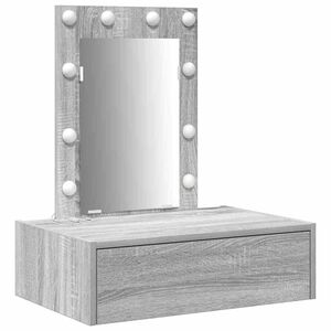 vidaXL Тоалетка Сив 60 x 40 x 70 см Инженерна дървесина