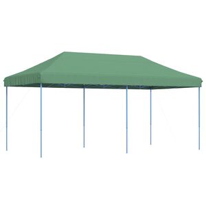 vidaXL Сгъваема парти шатра, pop-up, зелена, 580x292x315 см