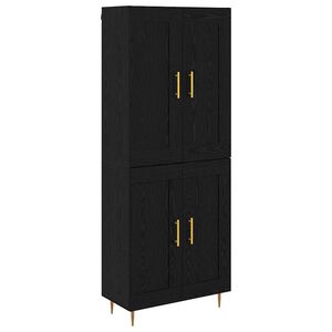 vidaXL Висок шкаф Черния дъб 69,5 x 34 x 180 см Инженерно дърво