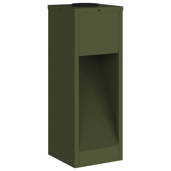 vidaXL Слънчев LED светлинен указател 2 pcs Маслинено зелено