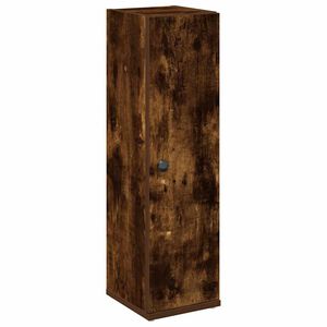 vidaXL Шкаф за баня с държач за ролки, опушен дъб, 20,5x22x72 см