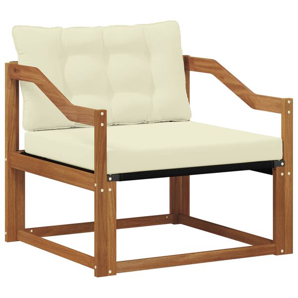 vidaXL Комплект дивани за открито Солидно акациево дърво и текстилена