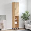 vidaXL Висок шкаф, сонома дъб, 34,5x34x180 см, инженерно дърво