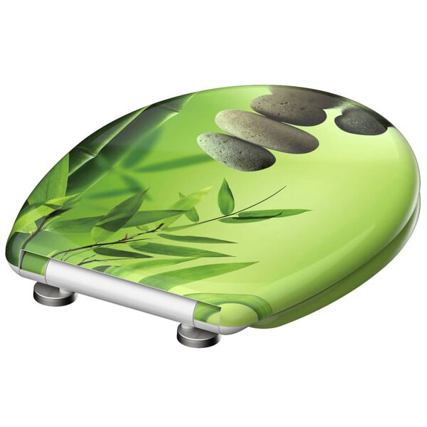 SCH&Uuml;TTE Дуропласт тоалетна седалка с меко затваряне GREEN GARDEN принт