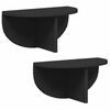 vidaXL Стенен рафт 2 pcs Черно 38 x 19 x 19 см Инженерно дърво