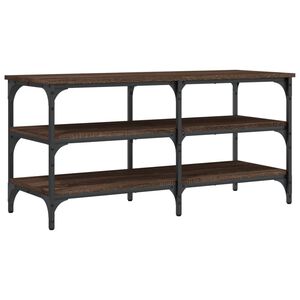vidaXL Пейка за обувки, кафяв дъб, 100x38,5x49 см, инженерно дърво