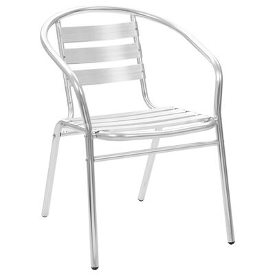 vidaXL Стифиращи градински столове, 2 бр, алуминиеви