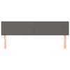 vidaXL Табла за легло, сива, 180x5x78/88 см, изкуствена кожа