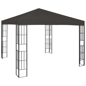 vidaXL Беседка, 3х3 м, антрацит