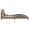 vidaXL Рамка за легло с LED без матрак Zadar, капучино, 180x200 см