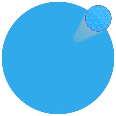 vidaXL Плаващо соларно кръгло покривало за басейн, PE, 381 см, синьо