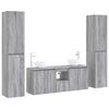 vidaXL Комплект мебели за баня 5 бр. Сив Сонома 33 x 34,5 x 160 см