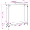 vidaXL Конзолна маса Черния дъб 75 x 22,5 x 75 см Инженерно дърво