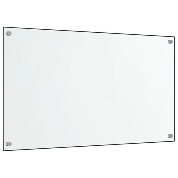 vidaXL Кухненски гърбове, 2 бр, прозрачен, 70x60 см, закалено стъкло