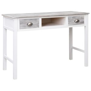 vidaXL Писалище, сиво, 110x45x76 см, дърво