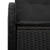 vidaXL Градински диван Черно 121 x 62 x 69см полиратан
