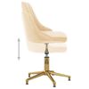 vidaXL Въртящи трапезни столове, 2 бр, кремави, кадифе
