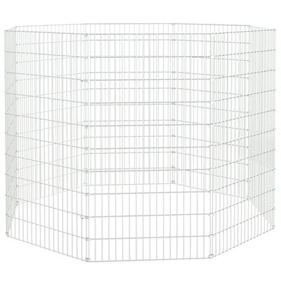 vidaXL Клетка за зайци, 8 панела, 54x100 см, поцинковано желязо